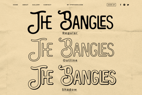 The Bangles – Vintage Font 10