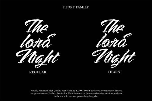 The Lord Night Brush Font 2