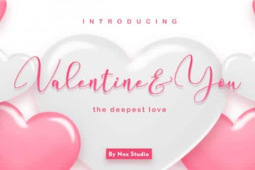 Valentine  You Calligraphy Font 1