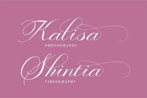 Valetia Calligraphy Font 3