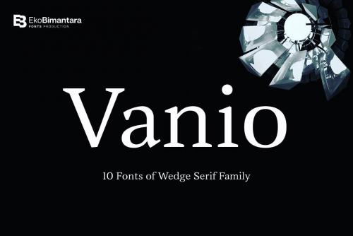 Vanio 10 Fonts Wedge Serif Family 1