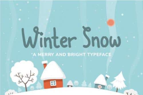 Winter Snow Font 1