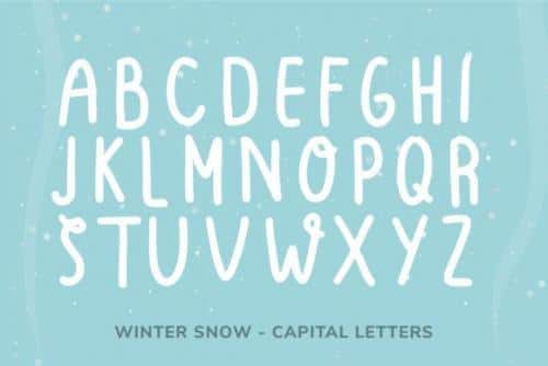 Winter Snow Font 4