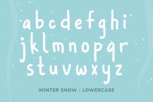 Winter Snow Font 5