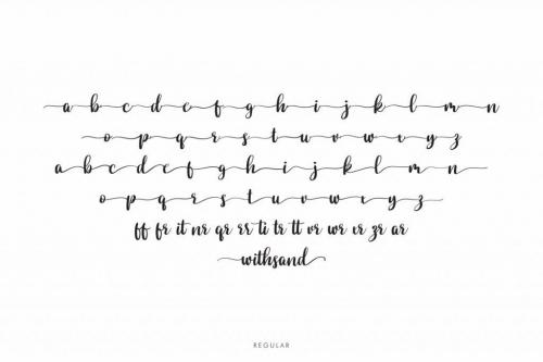 Withsand Calligraphy Hand Lettering Font  3