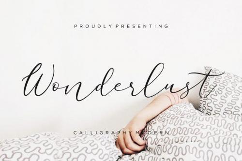Wonderlust Calligraphy Font 1