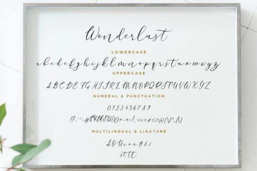 Wonderlust Calligraphy Font 7