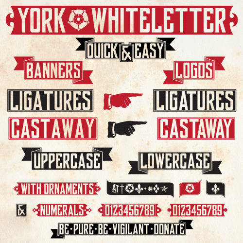 York Whiteletter Font