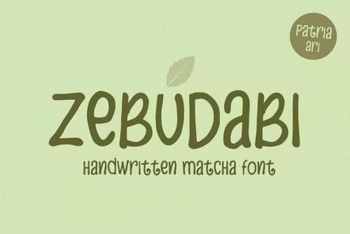 Zebudabi Display Font 1