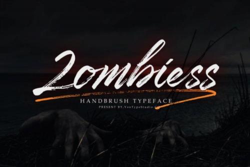 Zombies Hand Brush Font 1