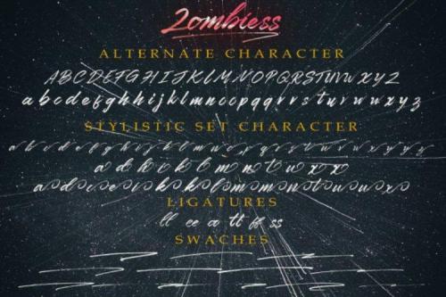 Zombies Hand Brush Font 13