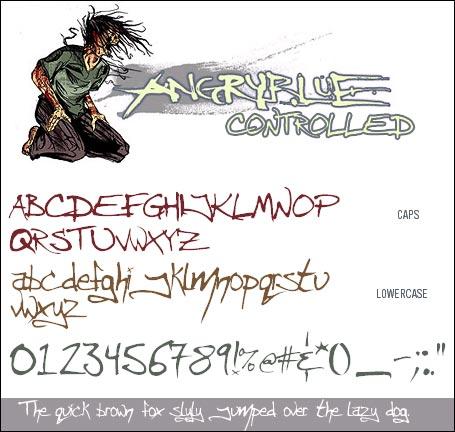 Angryblue Font 1