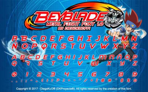 Beyblade Metal Fight Regular Font