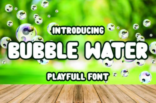 Bubble Water Display Font 1