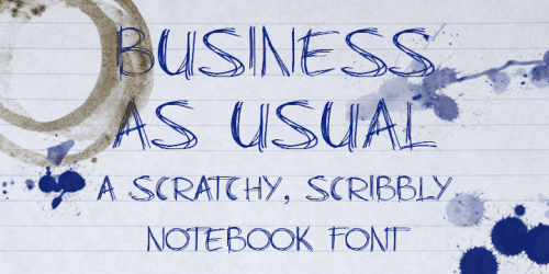 Business As Usual Font 1