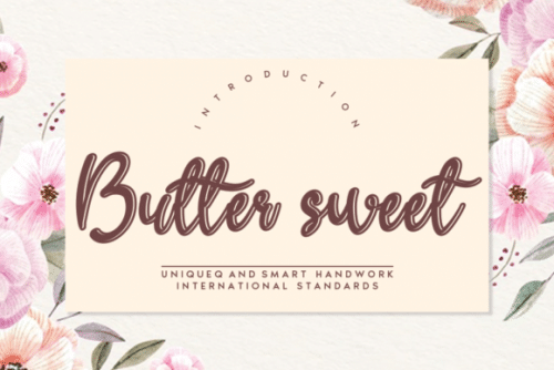 Butter sweet Script Font 1