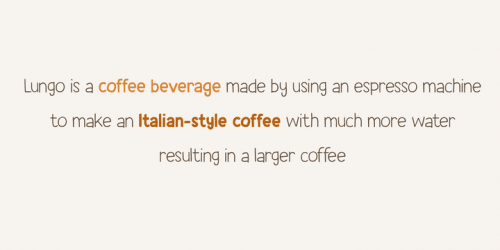 Caffè Lungo Font 4