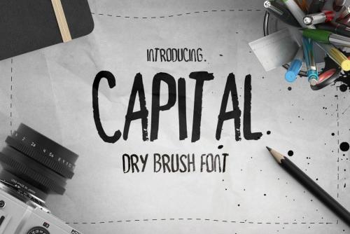 Capital Dry Brush Font 1