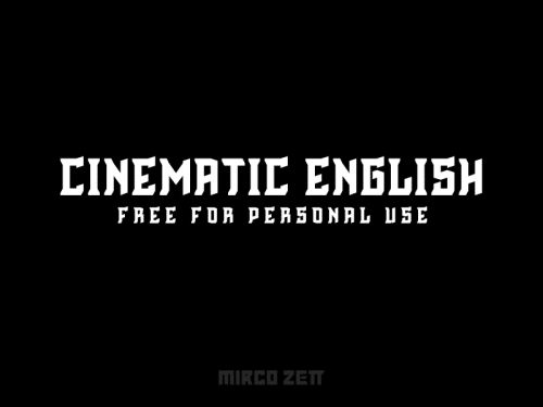 Cinematic English Font 1