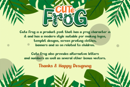 Cute Frog Font 8