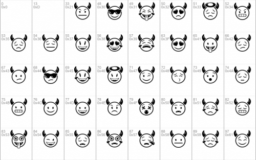 Devil Emoji Font 2