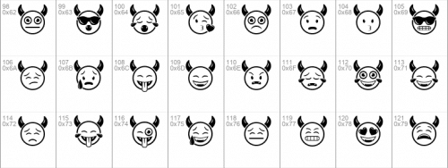 Devil Emoji Font 3