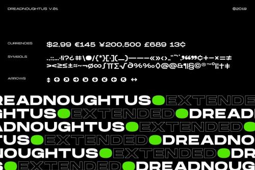 Dreadnoughtus Extended Font 4