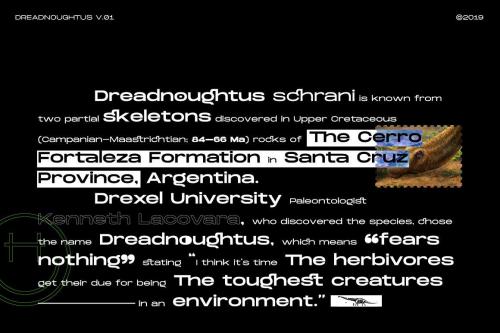 Dreadnoughtus Extended Font 8