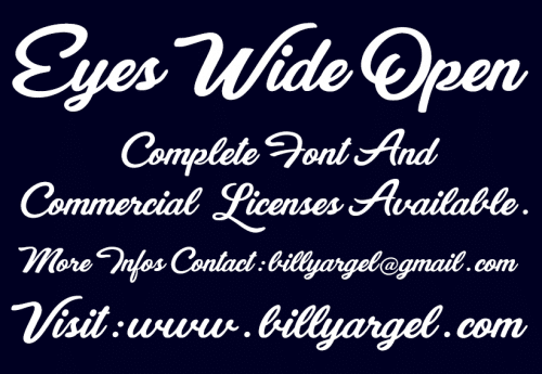 Eyes Wide Open Font