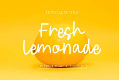 Fresh Lemonade Playful Monoline Script Font 1