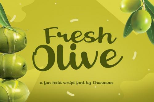 Fresh Olive Script Font 1