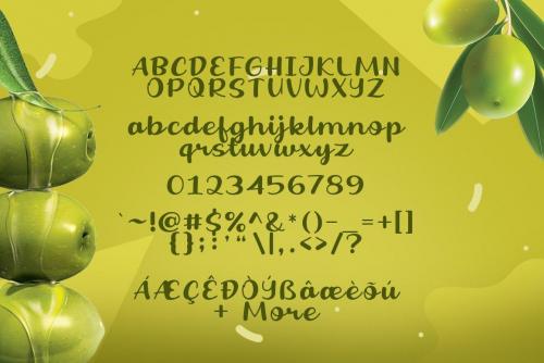 Fresh Olive Script Font 6