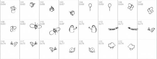 Gj-Garden Gnome Doodles Font 3