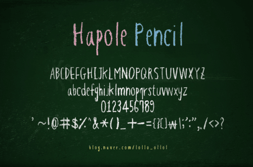 Hapole Pencil Font 1