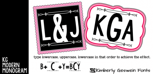 Kg Modern Monogram Font 1