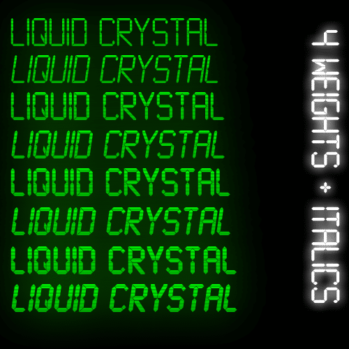 Liquid Crystal Font