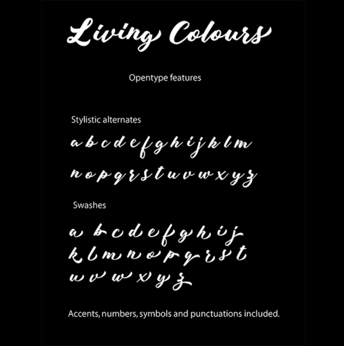Living Colours Script Font 2
