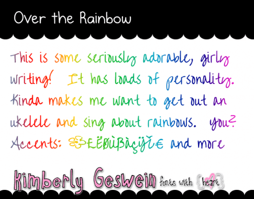 Over The Rainbow Font 4