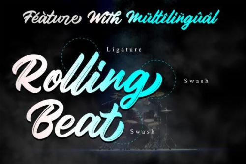 Rolling Beat Brush Font 11