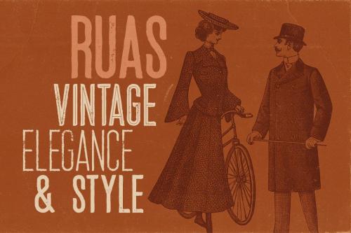 Ruas Vintage Style Font 3