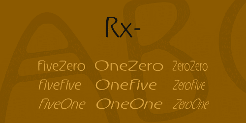 Rx- Font