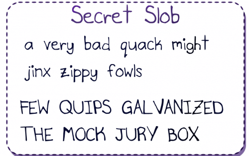 Secret Slob Font 1