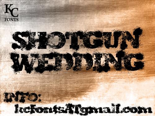 Shotgun Wedding Font 1