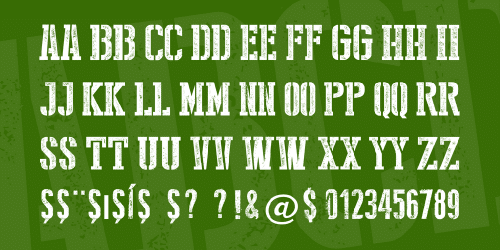 Stencil Style New Font 3