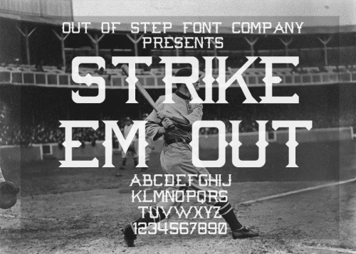 Strike 'Em Out Font 1