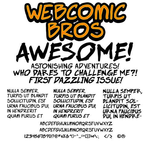 Webcomic Bros Font 1