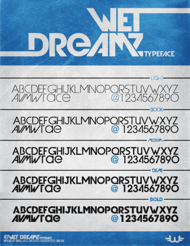 Wet Dreamz Font 1