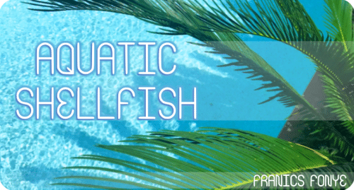 Aquatic Shellfish Font 1