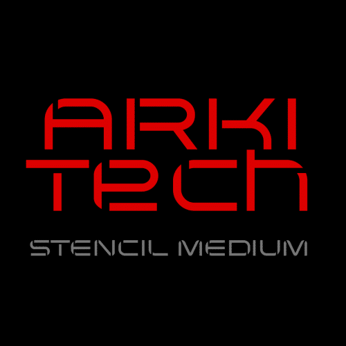 Arkitech Stencil Font 4