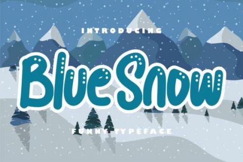 Blue Snow Font 1